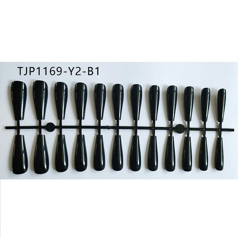 Solid Color Mirror Super Long Coffin False Nail Ballet Press on Nails Tips for Art Artificial Fingernails Fake | Красота и здоровье