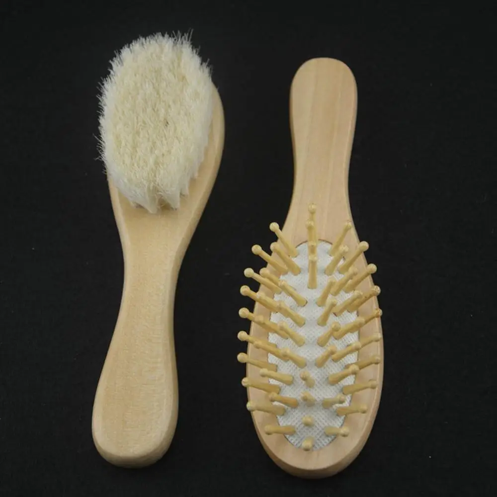 

Baby Daily Care Products Wooden Shampoo Bath Wool Brush Soft Skin Care Cleaning Brush Wool Brush No Stimulation