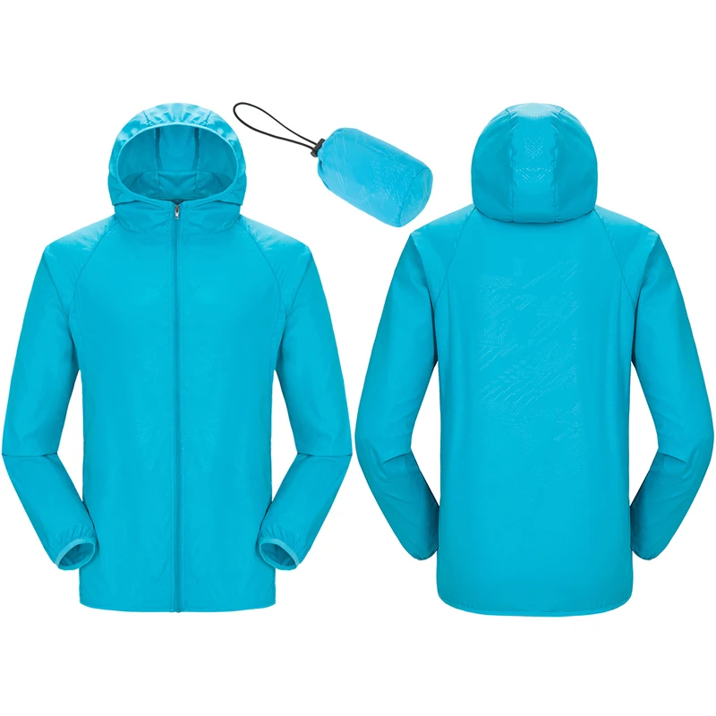 Для мужчин и женщин быстросохнущая походные куртки Водонепроницаемый с защитой