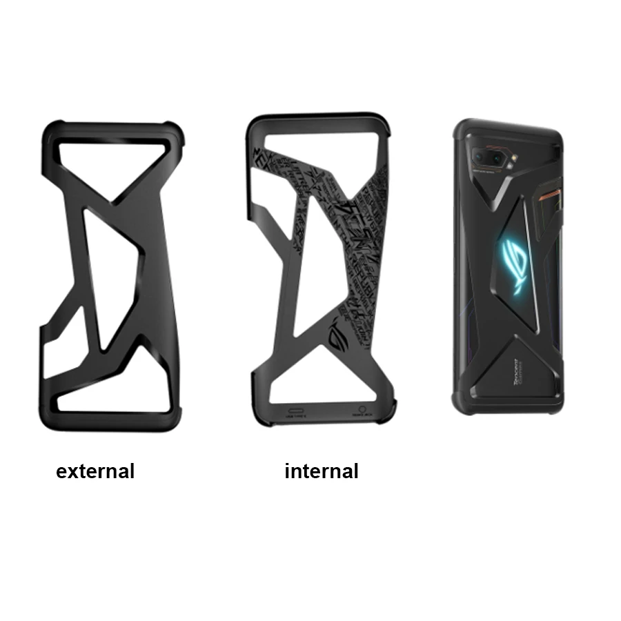 Оригинальный чехол для телефона ASUS ROG 2 II Gaming мобильный телефон Aero 3D черный синий 18