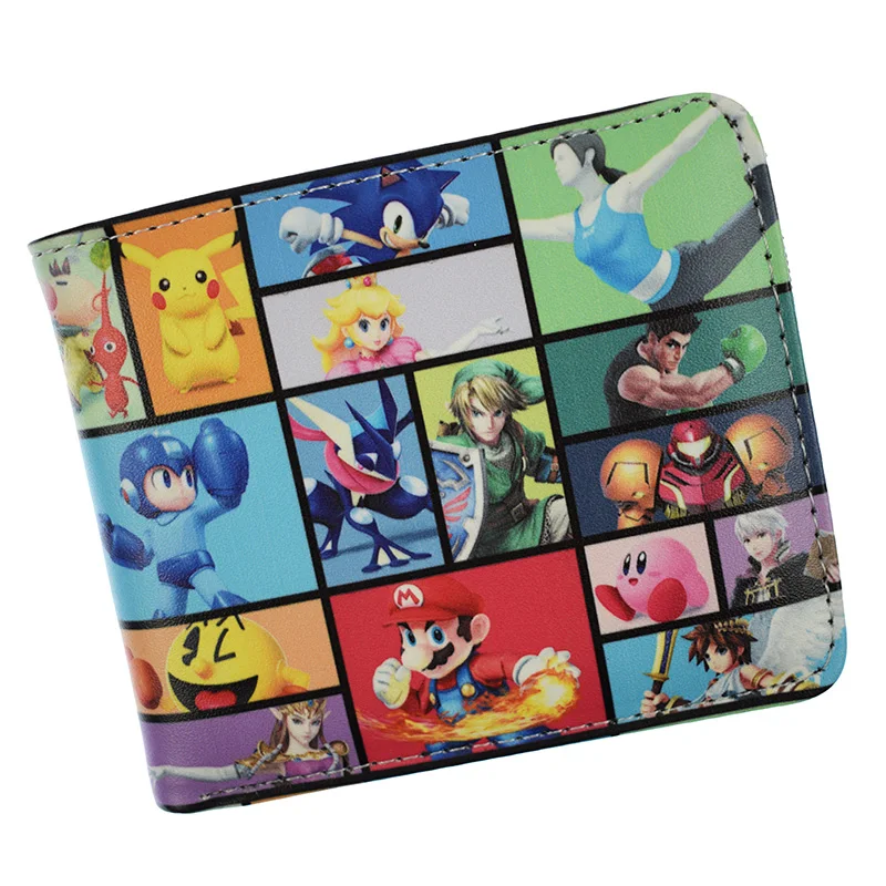 

Hot Sell Super Smash Bros Short Wallets With Coin Pocket for Young