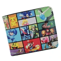 hot sell super smash bros short wallets with coin pocket for young