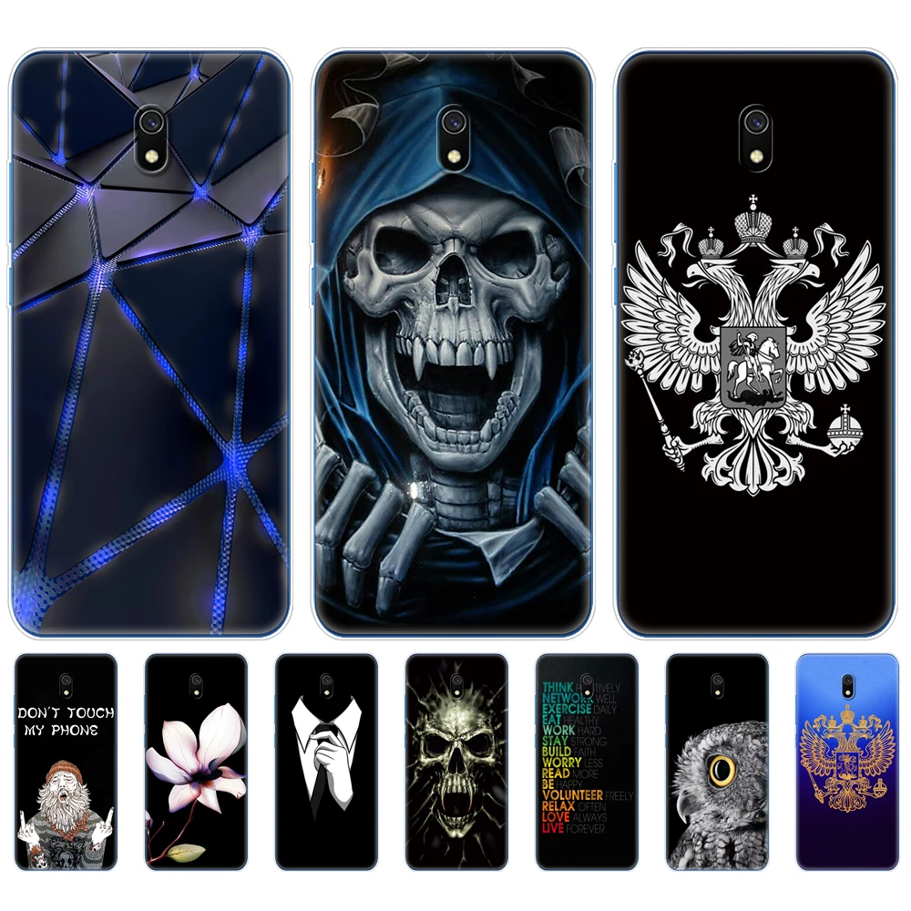 

case for xiaomi redmi 8a case cover soft tpu silicone coque on for redmi 8a bumper hongmi 8a copas Painted Shells Bag black cute