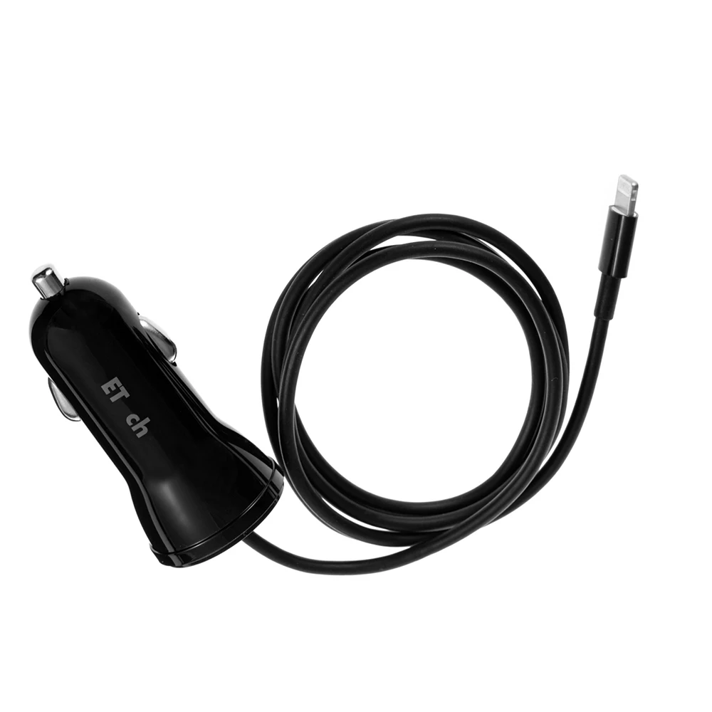 High Quality USB Car Charger 5V Adapter With Cable 2.1A Univ