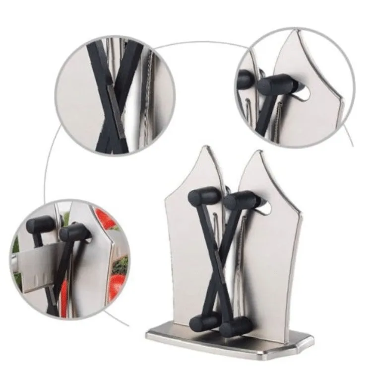 

Professional Kitchen Knife Sharpener Diamond Coated Multipurpose Tool Sharpener Repair Polished Stainless Steel