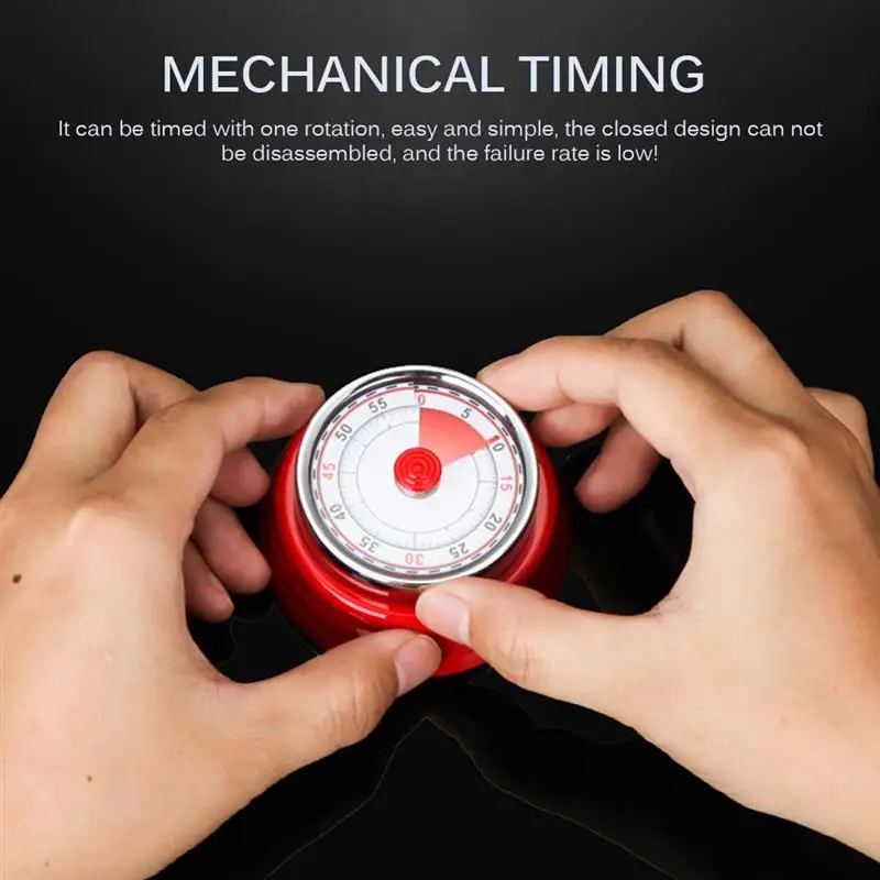 Mechanical Magnetic Kitchen Timer Cooking Alarm Counter Clock Baking Reminder Mini Round Shape Stainless Steel Manual Countdown | Дом и сад