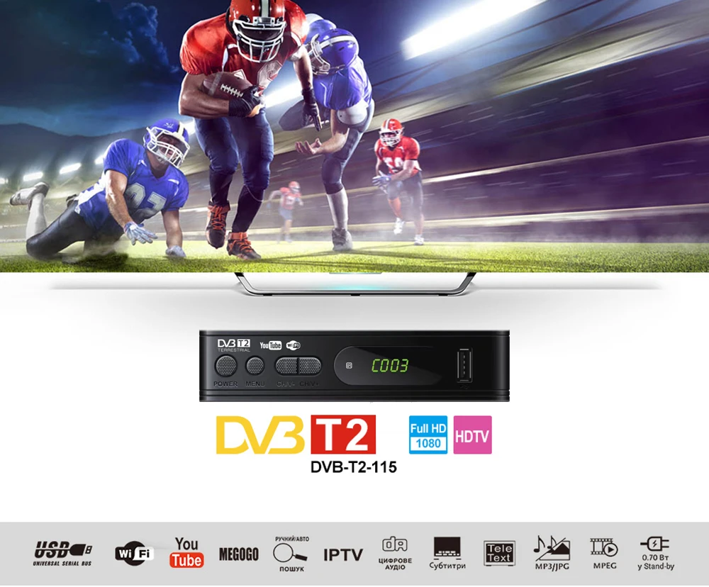 HD 1080p ТВ тюнер dvb T2 Vga tv Dvb-t2 USB2.0 тюнер приемник спутниковый декодер Dvbt2 русская Инструкция для монитора адаптер