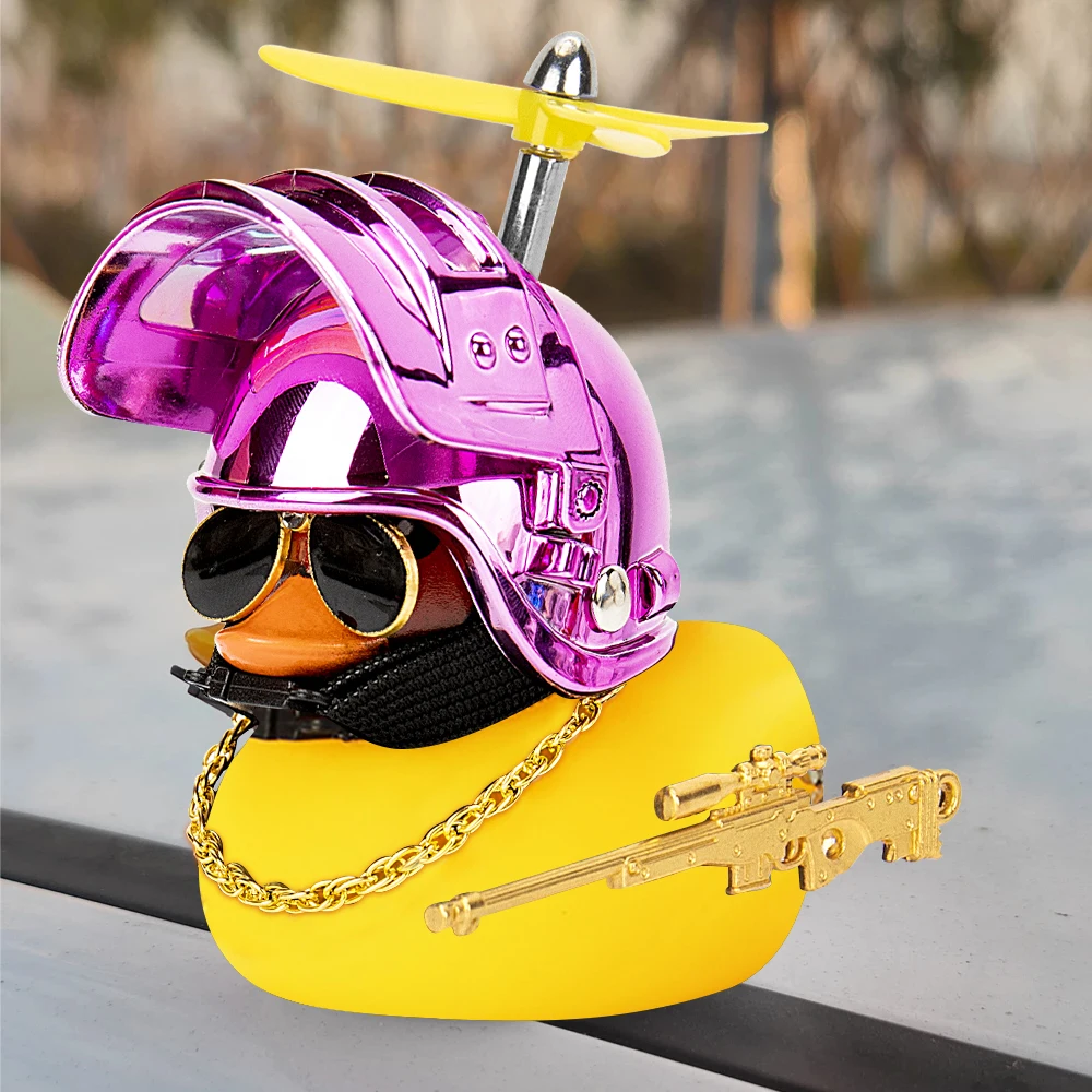 Сломанная утка с наклейкой силиконовая желтая пропеллер уровень 3 шлем украшения