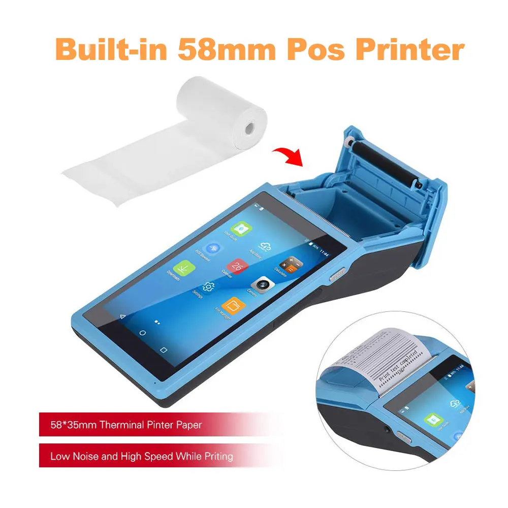 PDA Android POS Bluetooth Термальный чековый принтер 3G WiFi мобильный заказ терминал