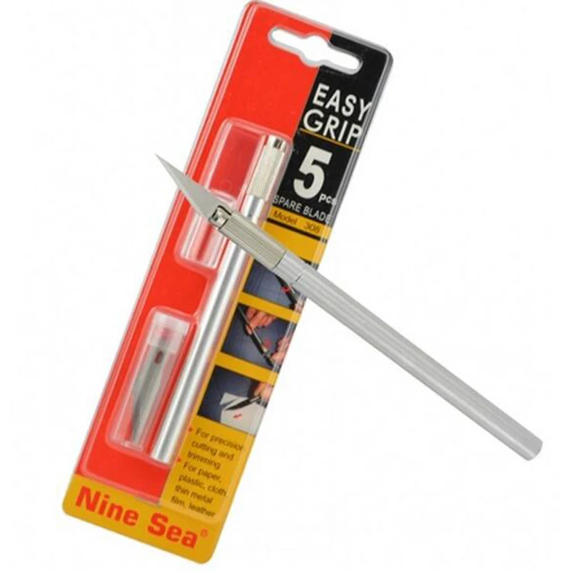 Полностью металлический нож для скульптуры Nine Sea 308 ручки с 5 запасными лезвиями