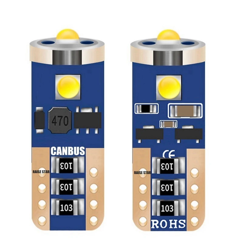 2 шт. новинка высокое качество T10 W5W 192 WY5W 3 SMD CREE чипы светодиодный купольный