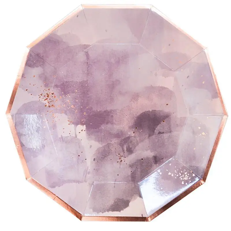 Бумажные соломинки для свадебной вечеринки тарелки столовые приборы аксессуары