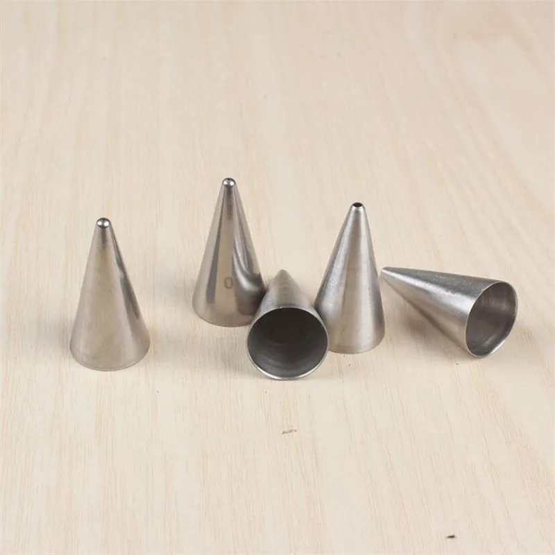

Small Round Icing Piping Nozzles 5Pcs Writing Pastry Nozzle Stainless Confectionery Cream Cake Decorating Tools Fast delivery