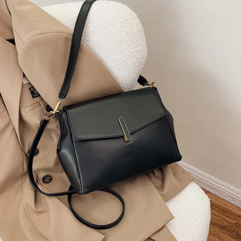 

Women Shoulder Crossbody Bag High Capacity PU Leather Top-Handle Bags All-match Solid Color Female Messenger Bag bolsos mujer