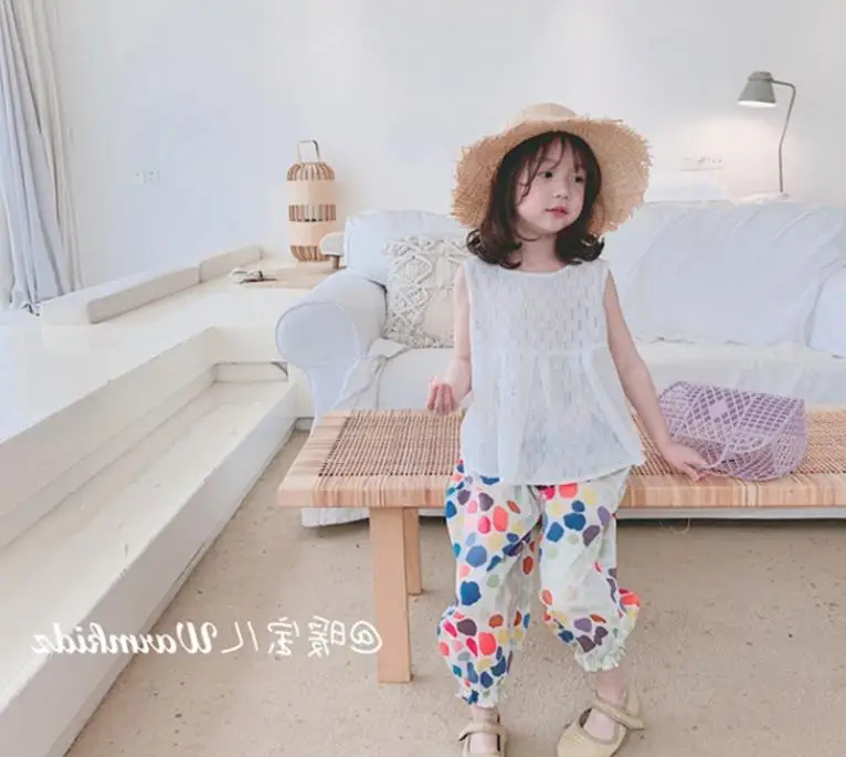 Комплекты для девочек 2020 новые летние противомоскитные штаны Милая легкая в