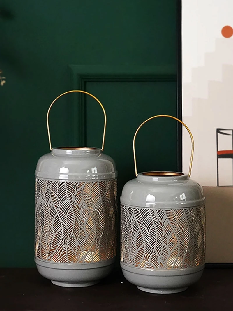 Металлические подсвечники BE50CD в стиле ретро большой переносной держатель для