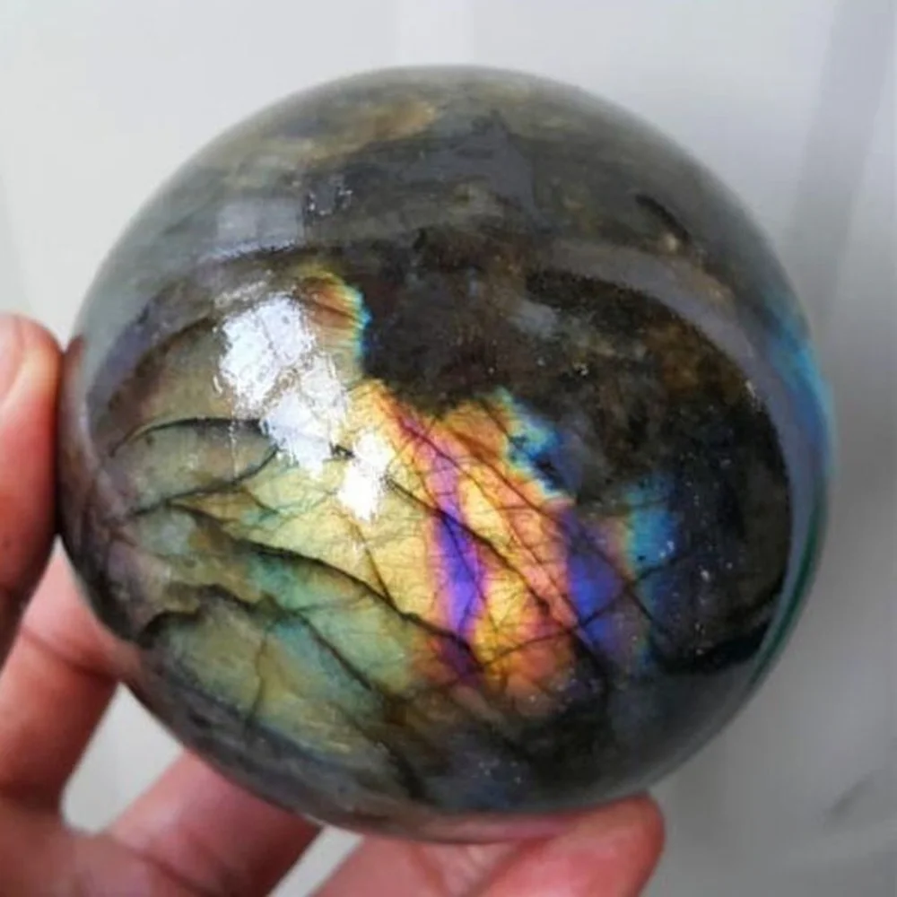 

TOP 180 G Natural Labradorite Crystal Sphere Ball Blu-ray Madagascar