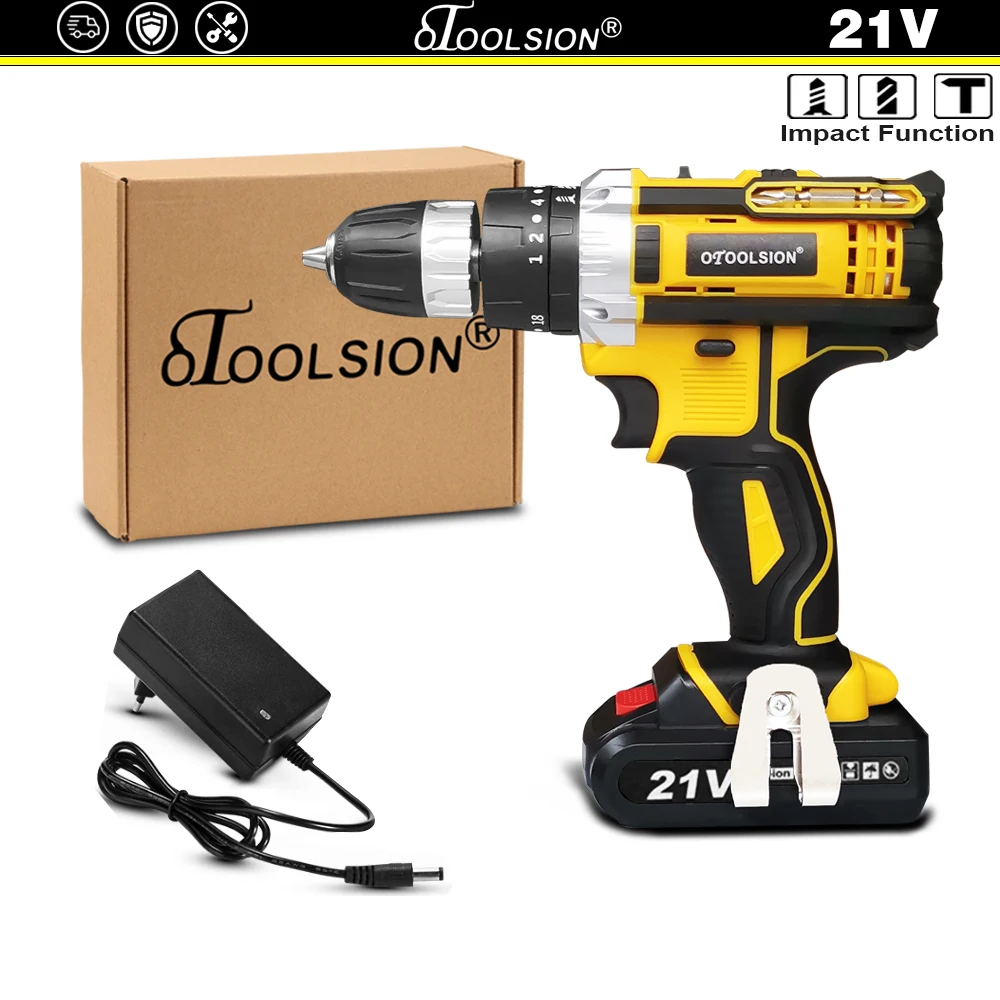  Дрель ударная OTOOLSION, 21 в, аккумуляторная, 1500 мА · ч 