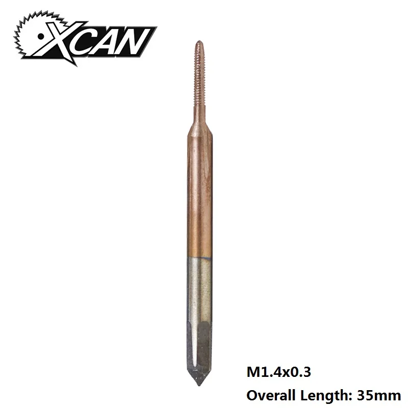 1pc M1.4x0.3 XCAN мини-резьбовой кран M1-M1.8 сверло с винтовым отверстием высокоскоростное стальное сверло с метрическим покрытием - Цвет: 1pc M1.4x0.3