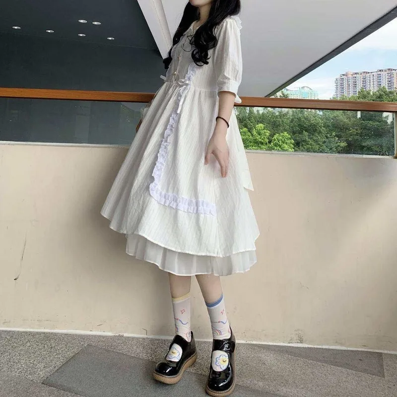 Французское элегантное платье для женщин чистое Мягкое с короткими рукавами и