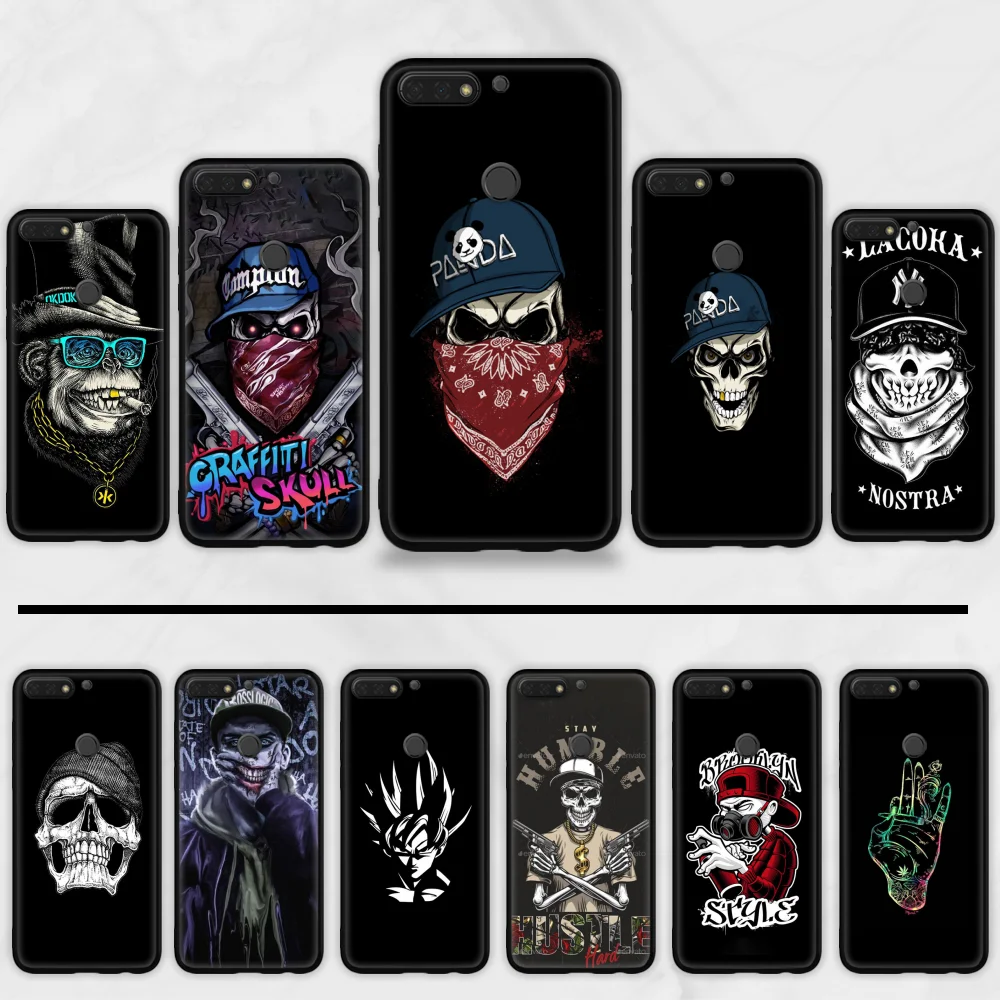Гангстер обезьяна Череп Бандана клиент высокое качество телефон чехол для Huawei