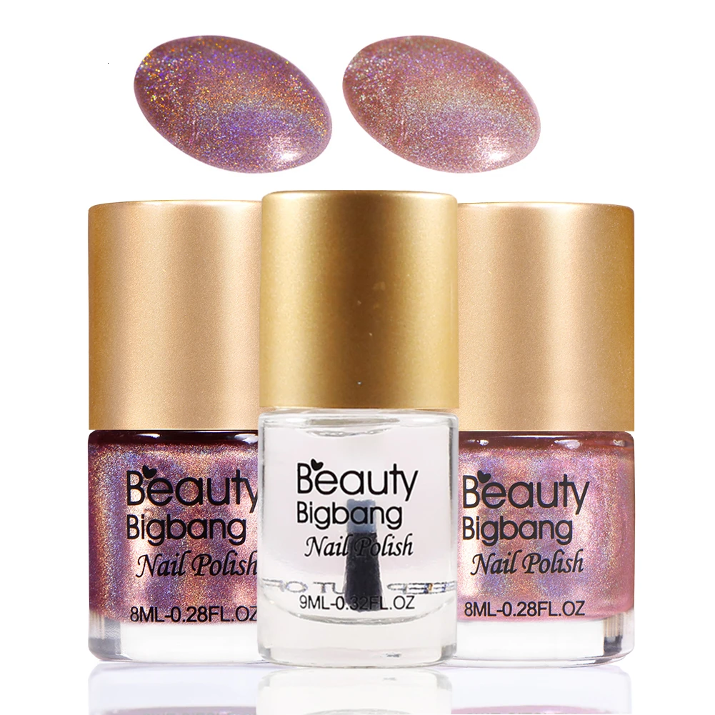 BEAUTYBIGBANG 8 мл голографический фотографический лак для ногтей Блестящий блестящий
