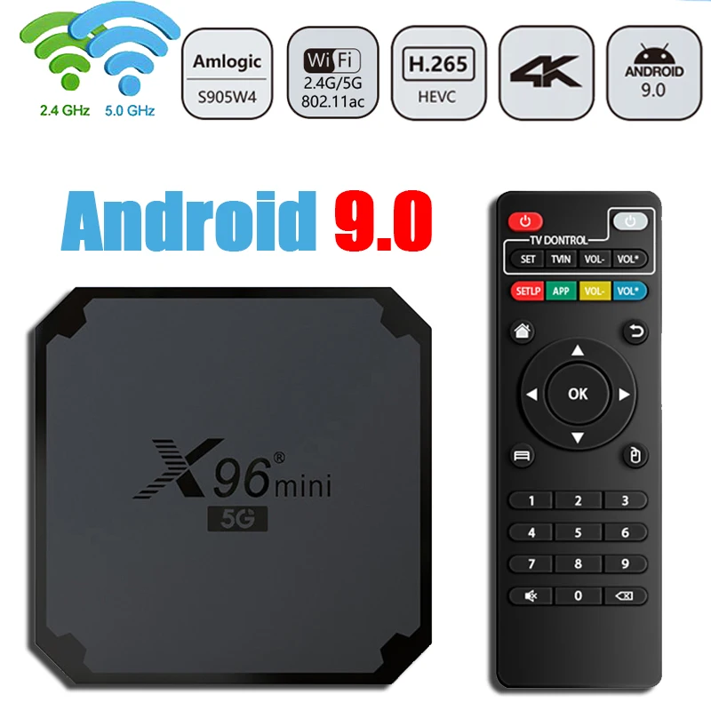 

X96 мини 5G Smart Android 9.0 ТВ-приставка 2,4 ГГц 5G Гц 4k 1080P Amlogic S905W4 медиаплеер Youtube X96mini телеприставка 5G ТВ-приставка Новинка