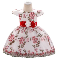 0 24m fashion girl princess vintage dress tulle child vestido puff sleeve pink wedding party birthday tutu dress child clothes