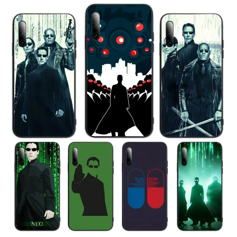 

The Matrix Morpheus Reloaded Movie Art Phone Case For Huawei P9 P10 P20 P30 P40 pro lite plus Smart Cover Fundas Coque