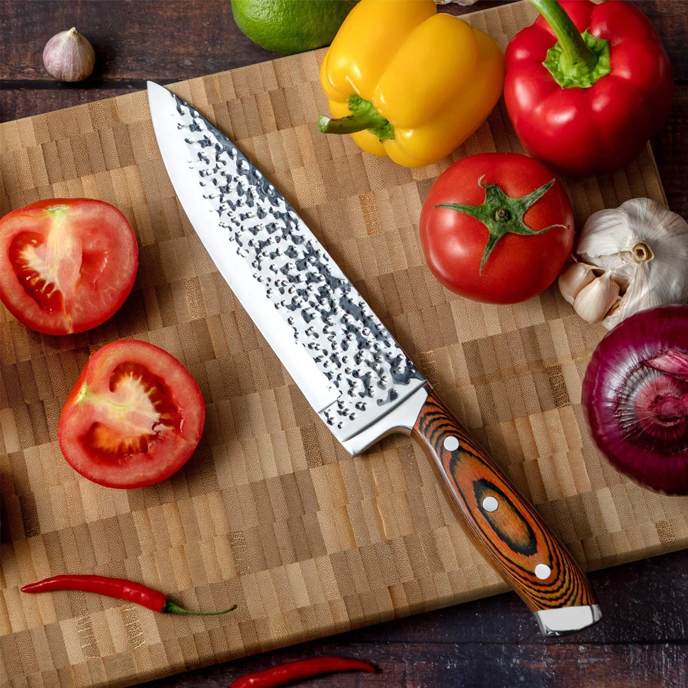 кухонный нож 8 дюймовый ножи шеф-повара Ультра острый из высокоуглеродистой