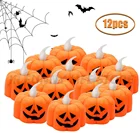112 шт. Светодиодная свеча в виде тыквы на Хэллоуин 2021, украшения на Хэллоуин для дома, товары для Хэллоуина, праздничные украшения, фонарики, лампы, украшения