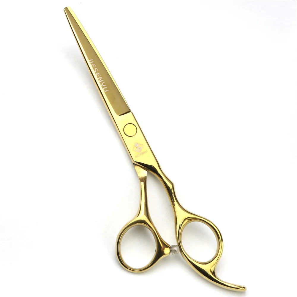 cutting scissors 6 дюймов Японские Стальные Ножницы для волос золотые ножницы для волос и гребень чехол Парикмахерские ножницы Профессиональные - Цвет: cutting scissors