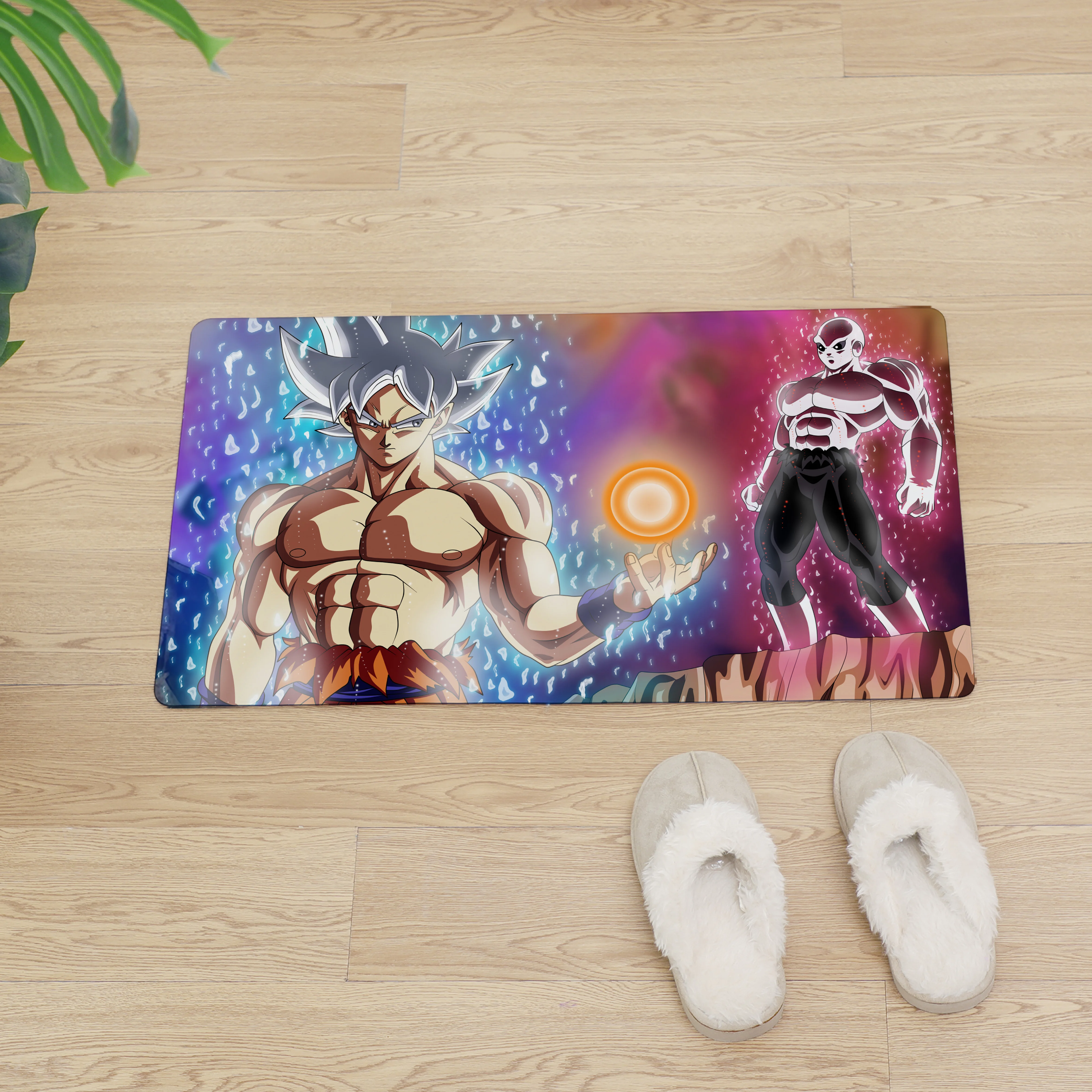 Мультфильм Аниме Saiyan принт дверной Коврик входная дверь из ПВХ Коврик Кожаный напольный Коврик нескользящий кухонный ковер легко чистить ковер Коврик