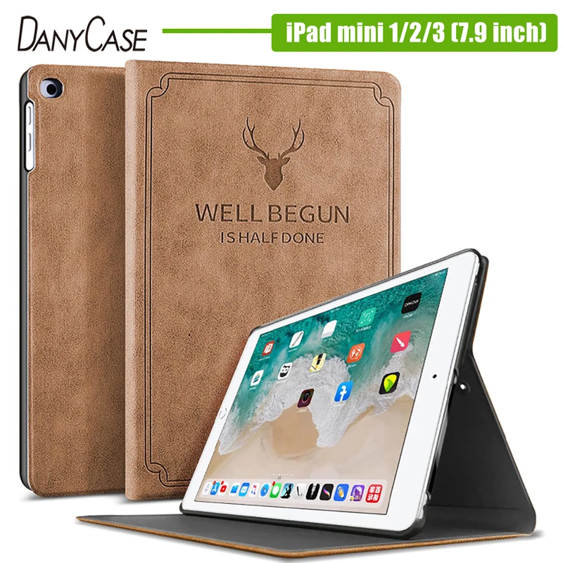 Умный чехол для iPad Mini 1/2/3 в виде книги с оленем легкий дизайн умный автоматическим