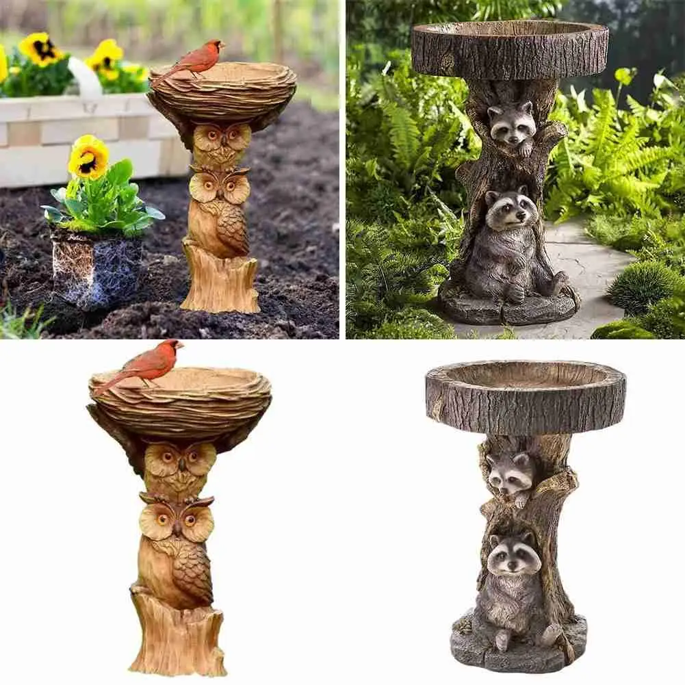 

Милые животные, садовые украшения, ремесла из смолы, украшения для дома, орнамент с рисунком совы, 2 вида, оптом