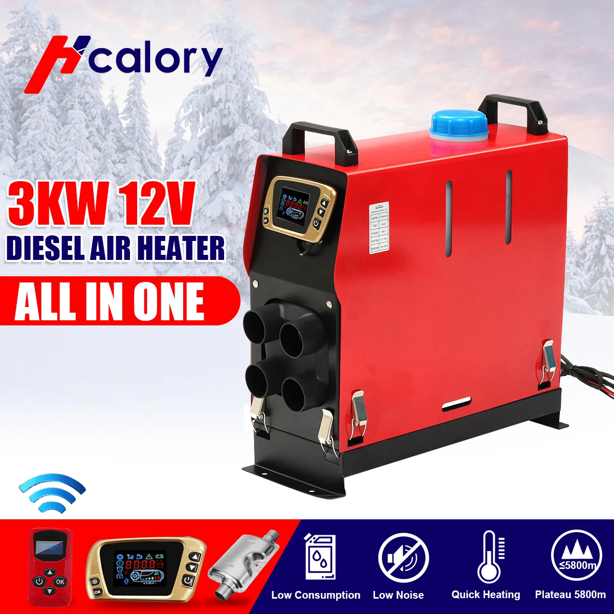 Автомобильный обогреватель Hcalory 3 кВт все в одном воздушный дизельный