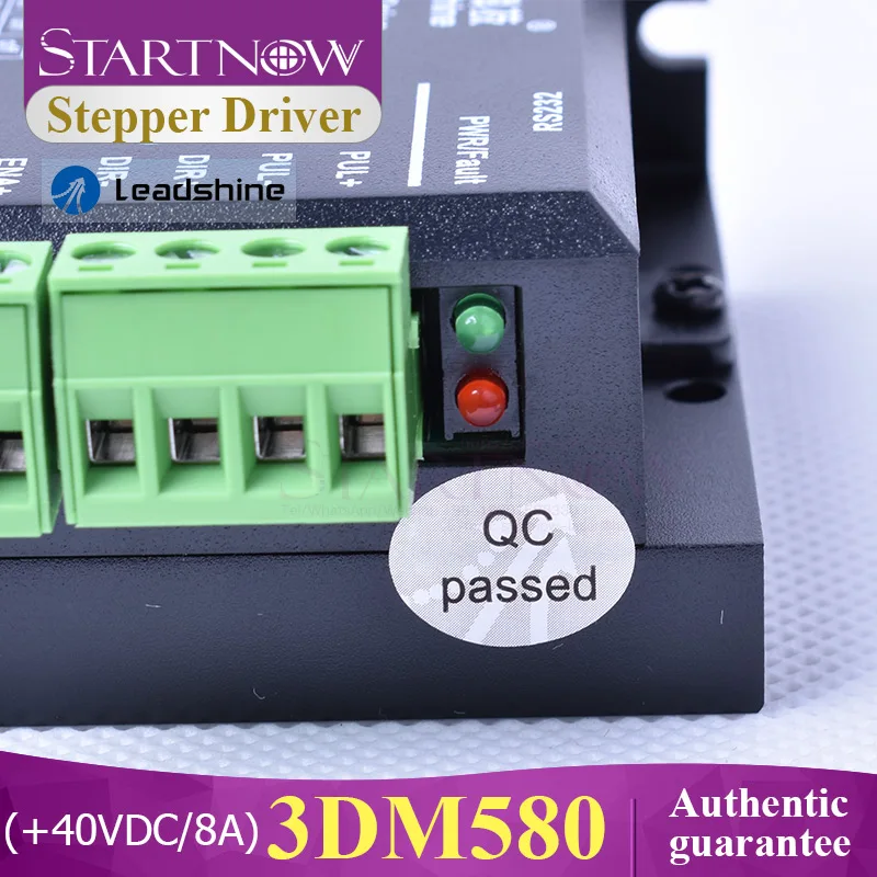 Startnow 3DM580 Драйвер шагового двигателя 3 фазы Leadshine сервопривод 40 VDC Вход Max 8A для CO2