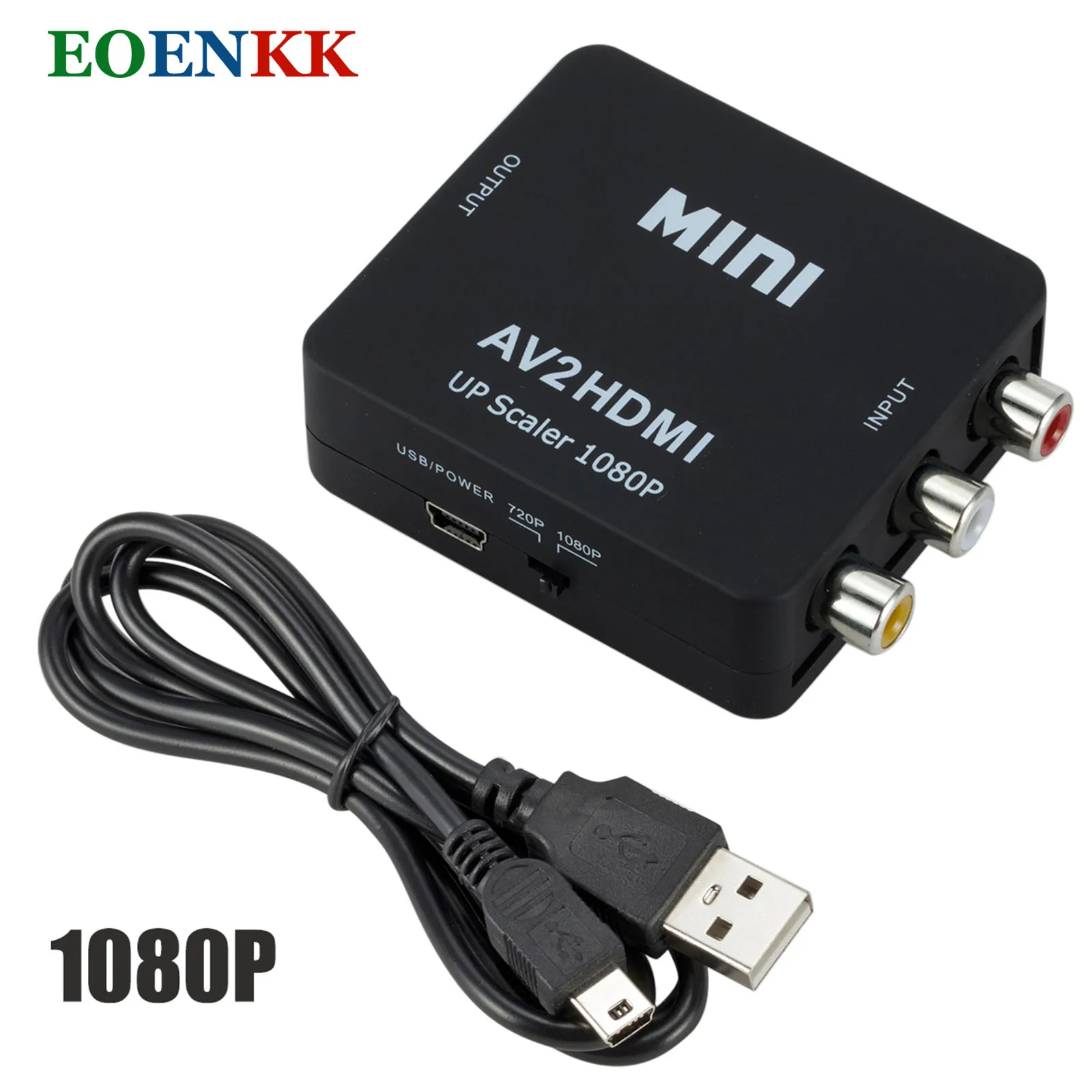 

EOENKK HDMI-совместимый с AV RCA преобразователь AV/CVSB L/R видеобокс HD 1080P 60 Гц HDMI2AV поддержка NTSC PAL выход HDMIAV