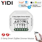 Умный диммер ZigBee, модуль переключателя с 2 клавишами, для самосветильник тельной сборки, с дистанционным управлением, работает с Alexa Google Home