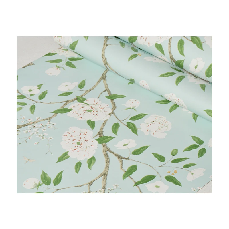 Американский стиль зеленый светло синий цветочный узор магазин одежды Кабинет