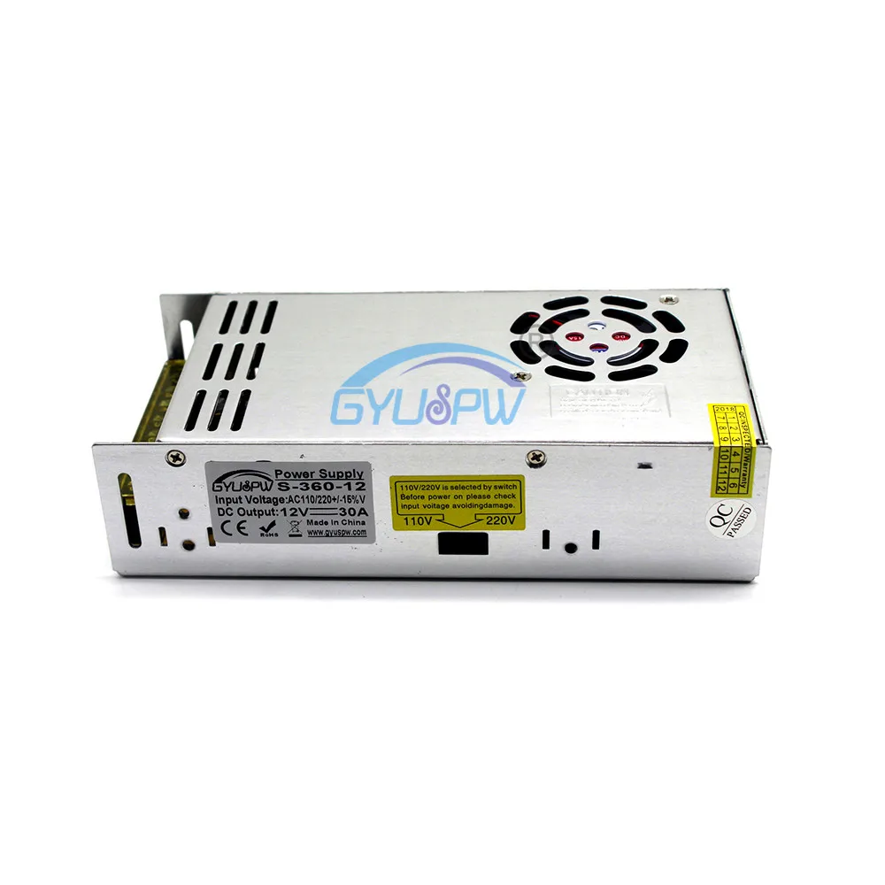 Универсальный источник питания 12 в пост. Тока 30 А 360 Вт светодиодный светильник