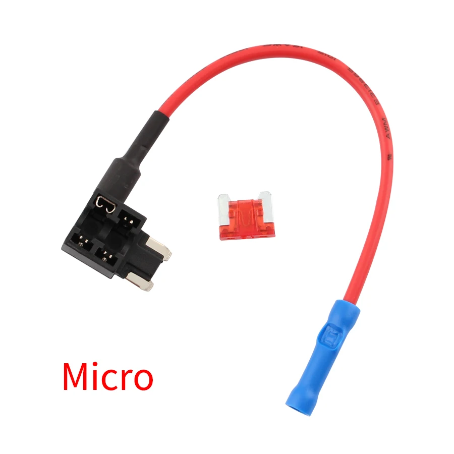 12 В автомобильный держатель предохранителя Add-a-circuit TAP Adapter Micro/Mini/standard ATM, APM Blade Авто Предохранители с 10А лопастной автомобильный предохранитель с держателем