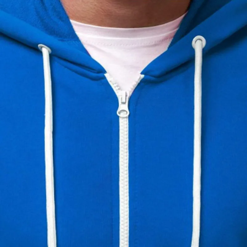CYSINCOS Pocket Solid Hooded Cardigan Men Zipper Autumn Black Hoodies Coat Men Long Sleeve Sweatshirts Male Jackets Streetwear