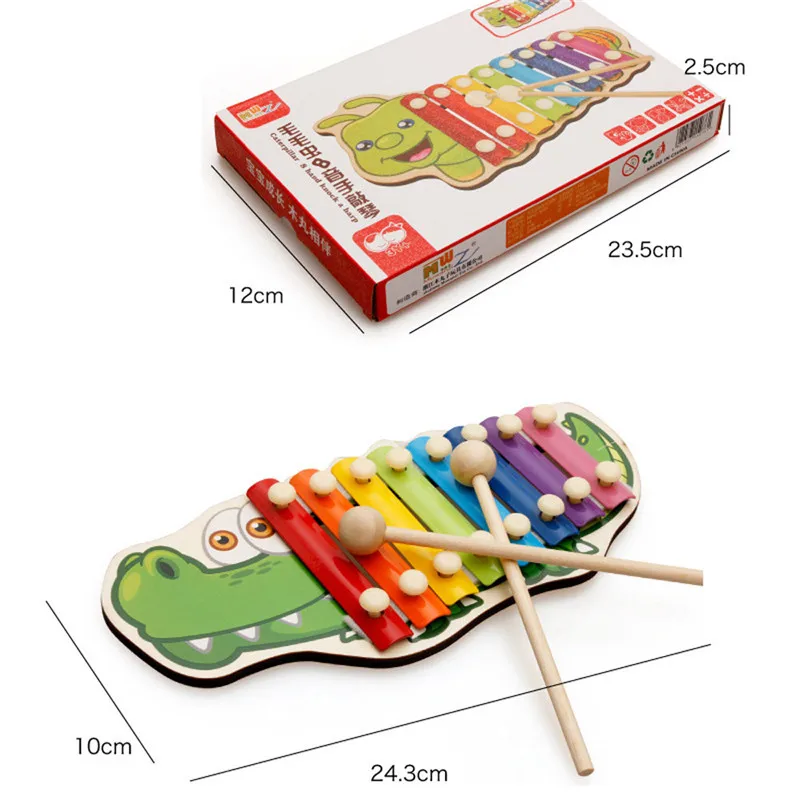 

Wooden Xylophone Toys Baby Kid Musical Toys Wooden Xylophone Eight-Tone Piano Early Education toys for children #3N21