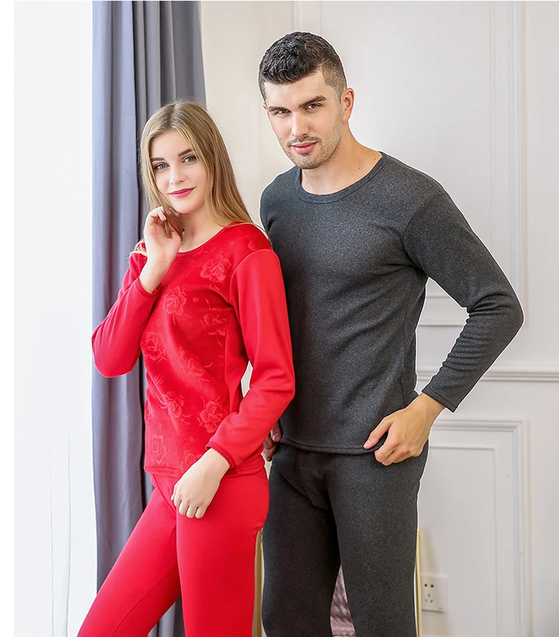 Новое поступление вельветовое плотное теплое термобелье набор подштанников для