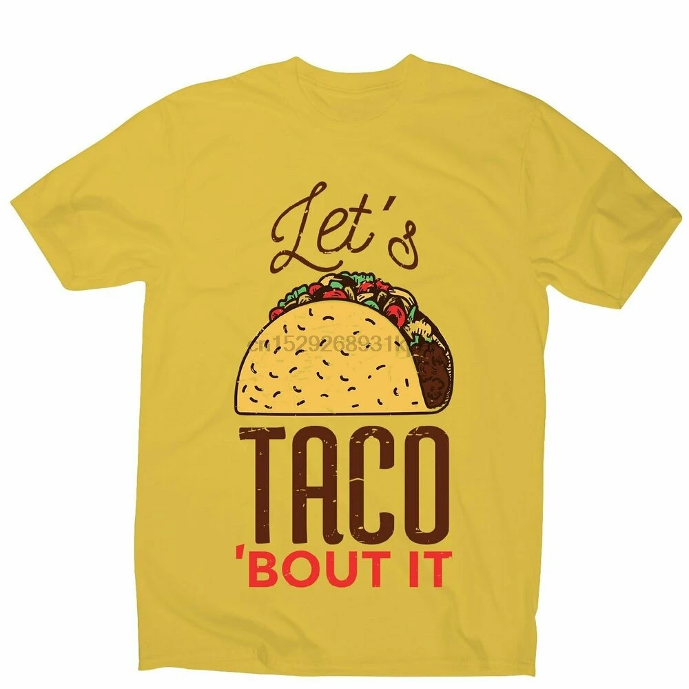 Let taco Мужская забавная футболка премиум класса|Мужские футболки| |