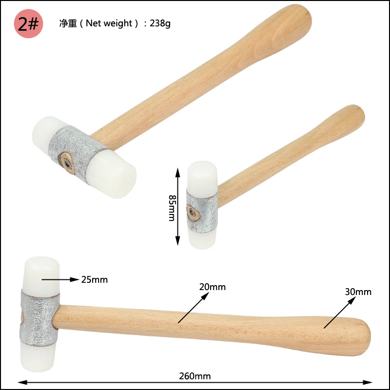 Круглый резиновый молоток 25 мм двусторонняя остекленная оконная бусина со