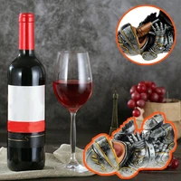 knight wine bottle holder resin medieval armored knight creative wine rack home kitchen ornaments organization rack beer holders