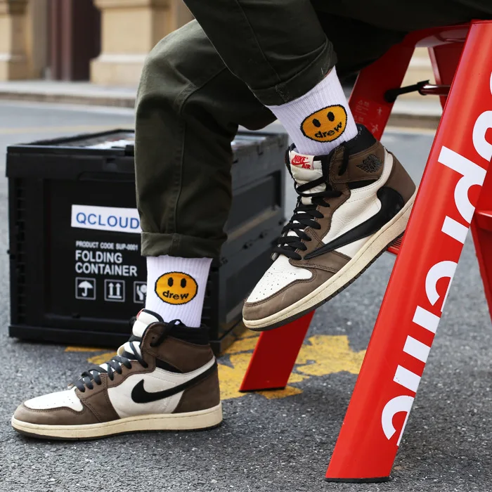 Хлопковые носки для взрослых с коротким телячьим ворсом рыбий мальчик Джастин