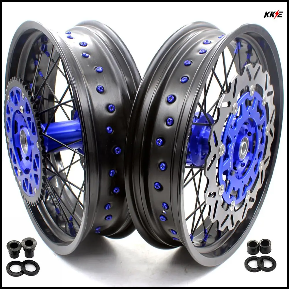 Полный комплект колес SUPERMOTO с ЧПУ 3 5/4 25 для SUZUKI DRZ400S 2000-2020 DRZ400 2000-2004 DRZ400E 2000-2007